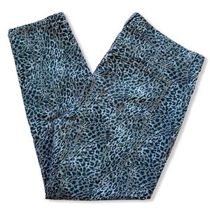 Talbots 16P gray leopard print jeans